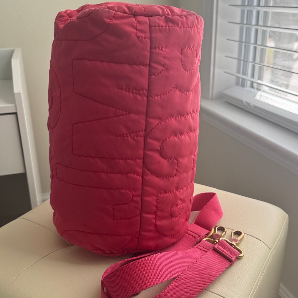 Marc by Marc Jacobs Hot Pink Quilted Nylon Barrel Bag with Strap - Picture 9 of 16